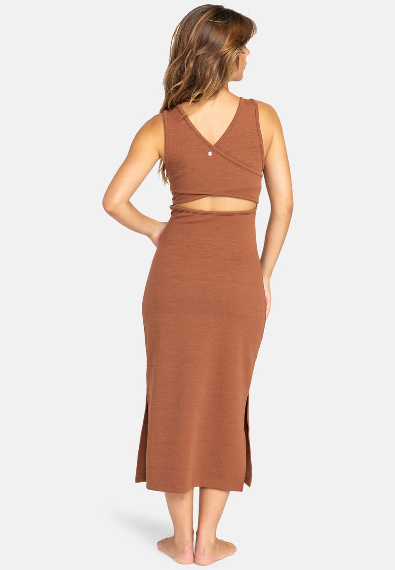 womens brown suede dress Evelyn Suede Shift Dress-Dark Chocolate