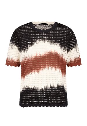 Taifun Print T-shirt - schwarz gemustert