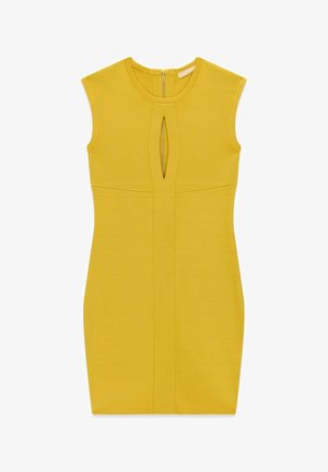 Guess, CUT-OUT BANDAGE-KLEID - Strickkleid - gelb