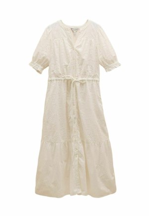 REGULAR FIT - JULIANA BRODERIE MIDI  - Tričkové šaty - white