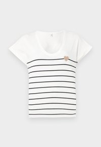 ONLEMILY LIFE HEART  - T-shirts med print - cloud dancer/black