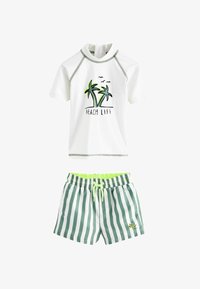 Selected, white green stripe