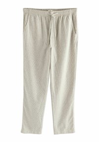 REGULAR FIT - STRIPED - Pantalones - ecru mushroom brown