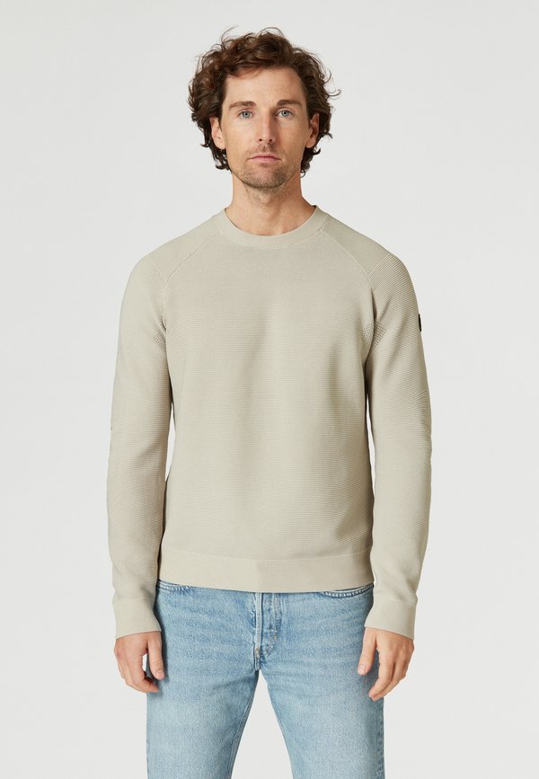 SEAMLESS CREWNECK - Strickpullover - sand