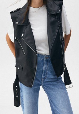 Vest - mottled black