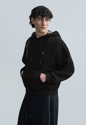 ASHTON HOODIE - Φούτερ με κουκούλα - black/red