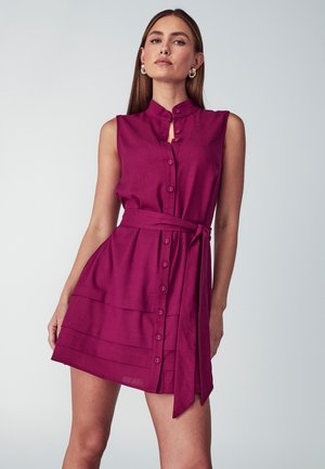 WILLA JUSTICE MINI - Košilové šaty - burgundy
