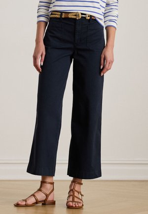 Lauren Ralph Lauren STRETCH CHINO WIDE LEG CROPPED PANT - Pantalones - navy