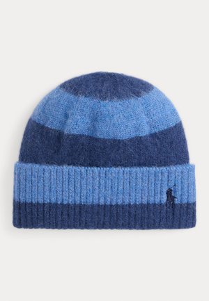 BRUSHED WOOL STRIPED BEANIE UNISEX - Bonnet - navy/blue