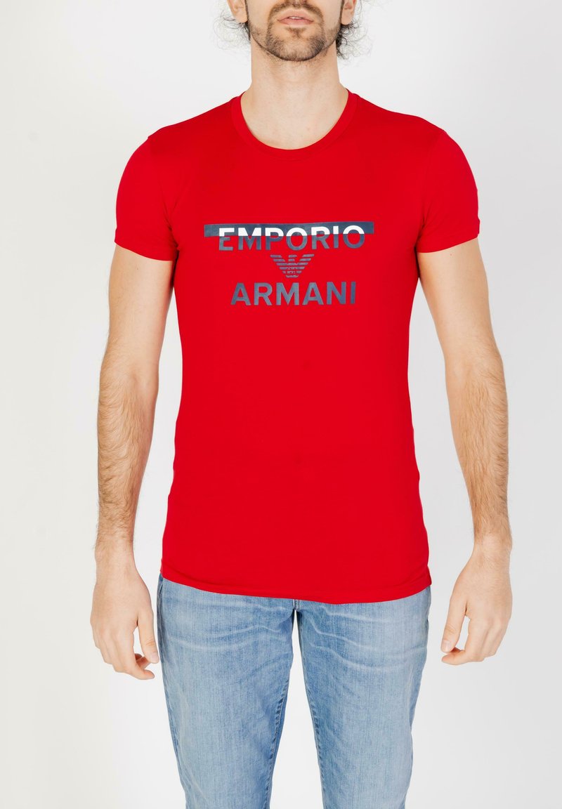 Emporio Armani T-shirt print donkerrood