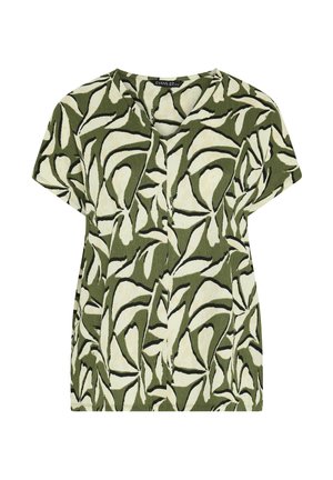 Evans, PLUS SIZE SHORT SLEEVE TOPS. - Print T-shirt - green