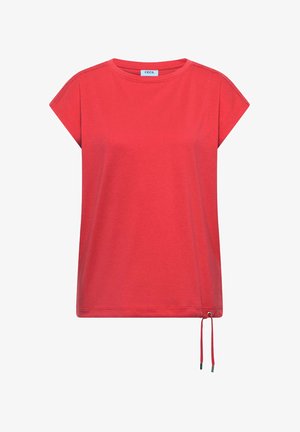 Cecil, T-SHIRT WITH CROCHET-DETAILS - T-shirt basic - coral