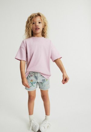 Next FLORAL EMBROIDERY  - Pantaloni scurți din denim - mid blue