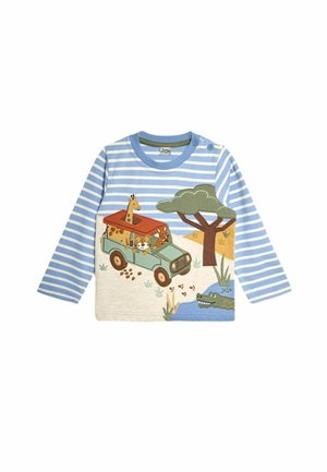 SAFARI SCENE APPLIQUE REGULAR FIT - Top dugih rukava - blue