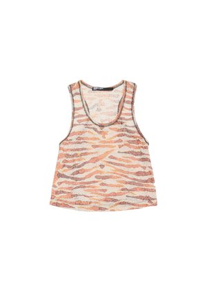 Bimba Y Lola DEVORÉ  - Top - zebra watercolor marron