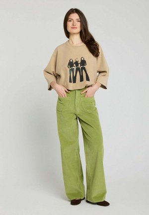 PULLIN, PANTALON JANE VELOURS CORDGREENY - Pantalon classique - vert