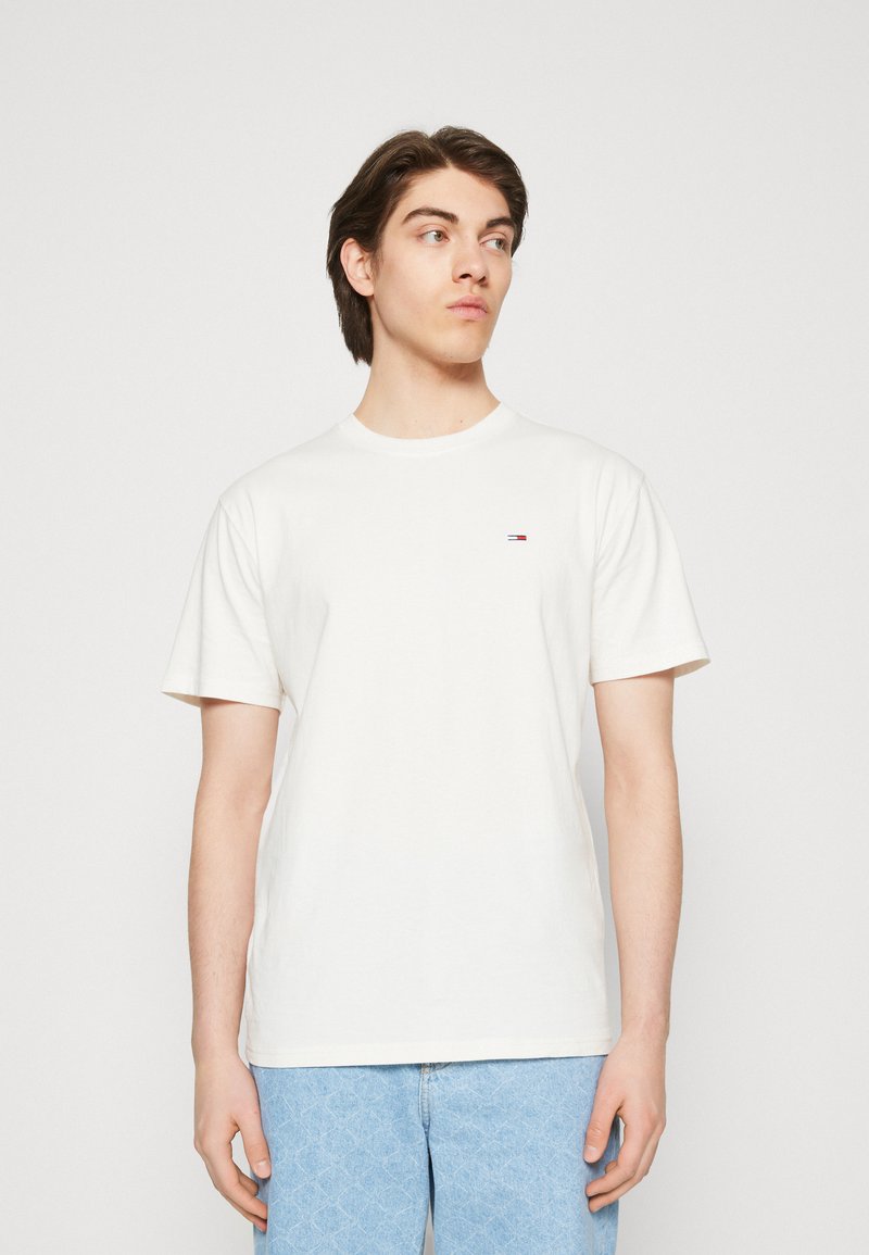 Tommy Jeans SOLID TEE Basic Tshirt ancient white/white Zalando.co.uk