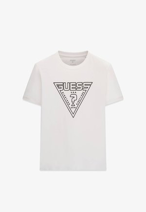 Guess, T-SHIRT MIT DREIECK-LOGO - T-Shirt print - weiß