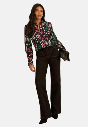 REGULAR FIT - BUTTON THROUGH LONG SLEEVE - Gombos blúz - black star