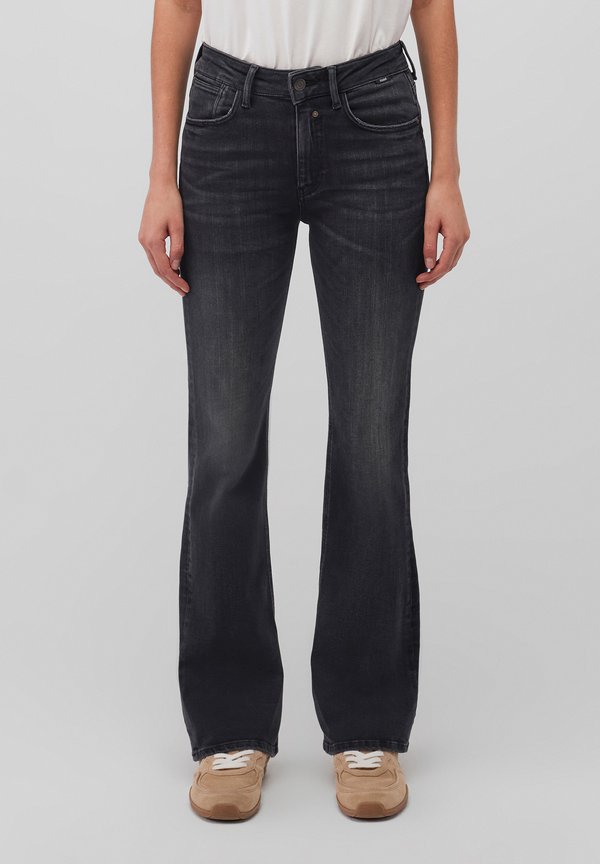 MARIA - Flared Jeans - dark smoke venice