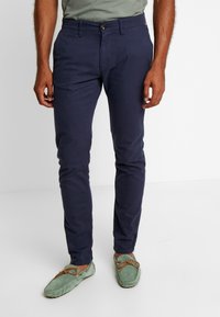 TOM TAILOR - Chino - navy yarn dye structure Immagine in miniatura 1