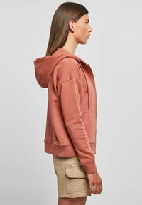 Urban Classics Felpa con zip - terracotta