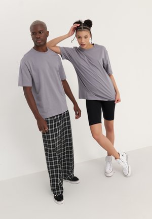 3 PACK UNISEX - T-shirt basic - grey/white/black