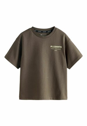 REGULAR FIT - CREW  - Apdrukāts T-krekls - brown lime