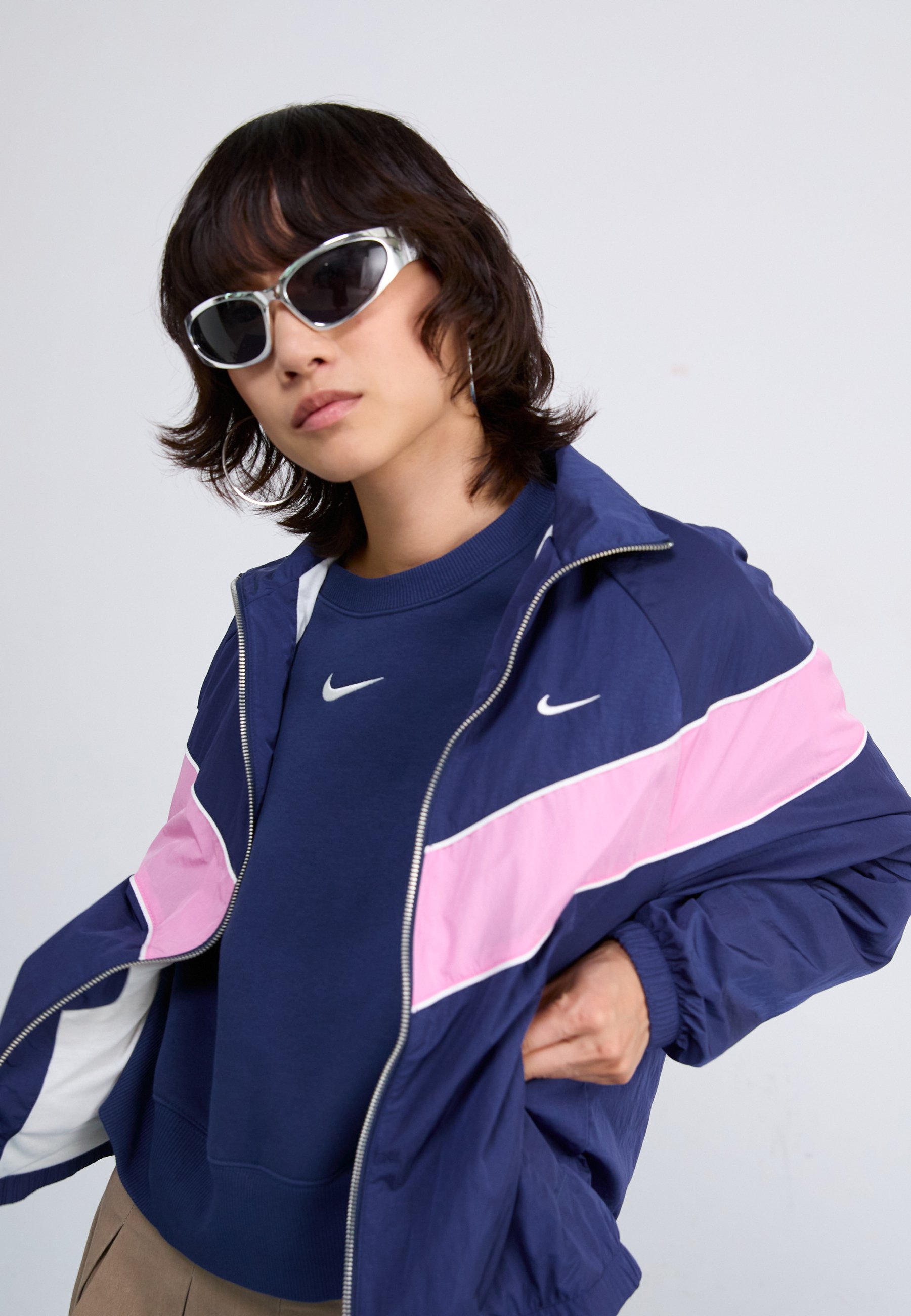 pink and blue nike jacket