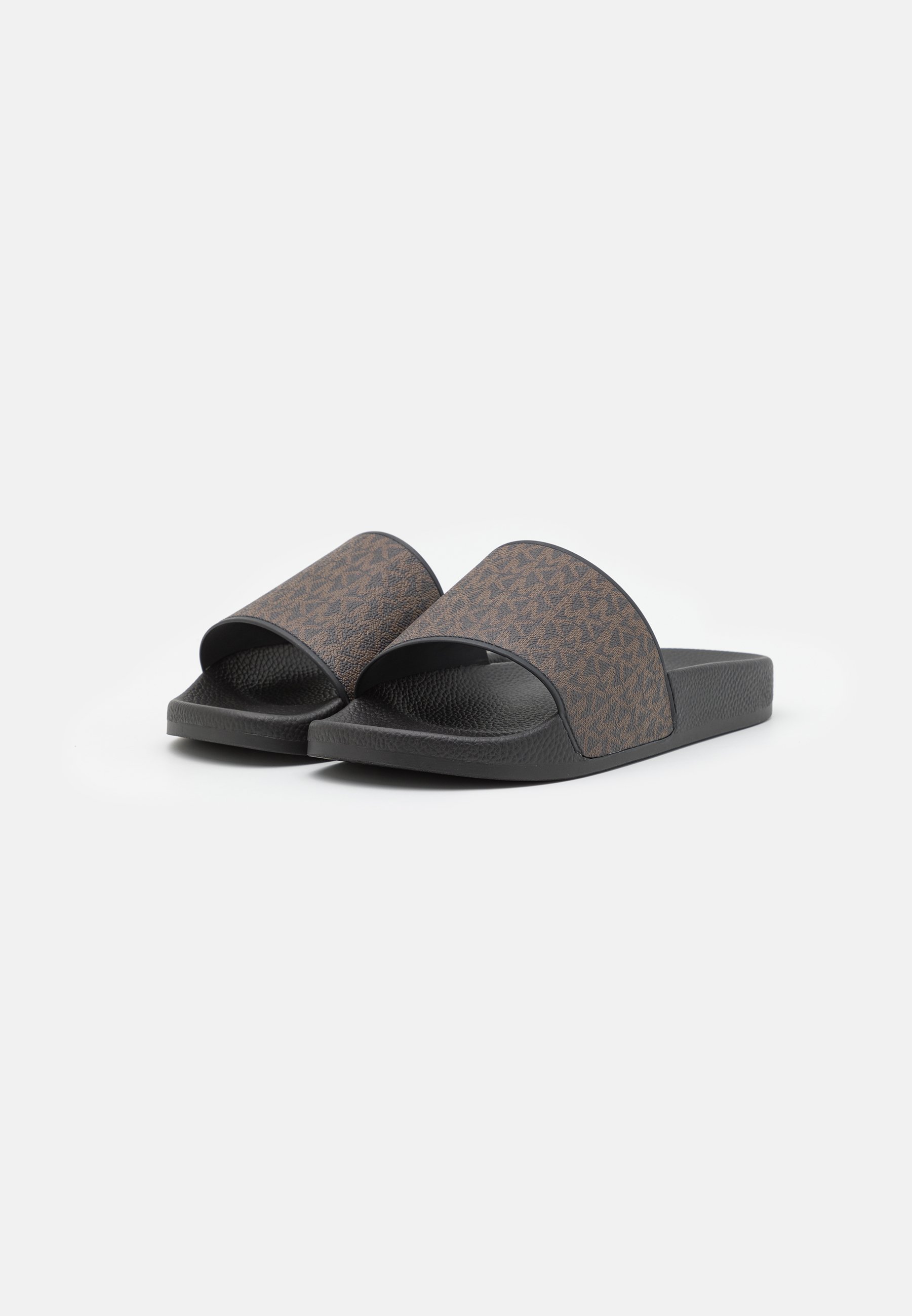 Michael Kors JAKE SLIDE - Muiltjes - brown/black/bruin - Zalando.nl