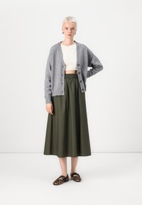 VILA VIRIL V NECK - Kofta - medium grey melange