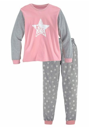 Pyjama set - rosa-grau-meliert