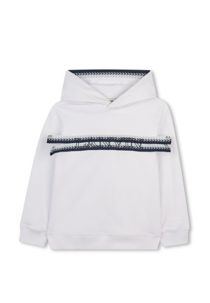 Sweat à capuche - blanc bleu