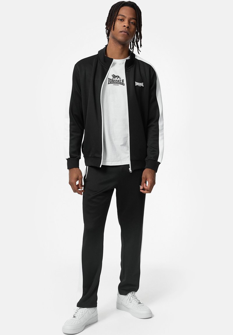 Lonsdale NORMALE PASSFORM MANHAY - Gornji dio trenirke - black white