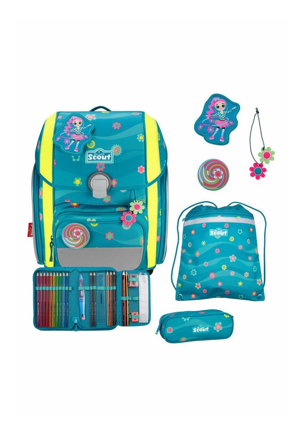 GENIUS SET 4-TEILIG - Schulranzen Set - little flowers