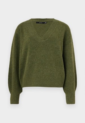 Vero Moda VMBOOM V NECK NOOS - Pullover - cypress