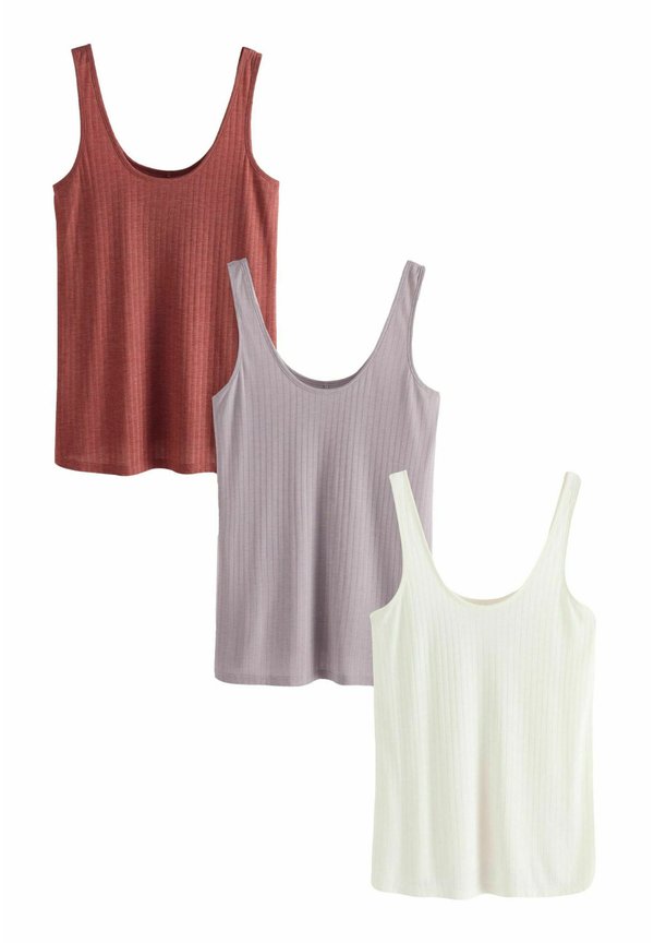 REGULAR FIT - 3 PACK - Top - rust cream mauve purple