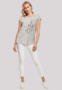 F4NT4STIC LOONEY TUNES BUGS BUNNY  BELLY - T-shirts med print - heather grey