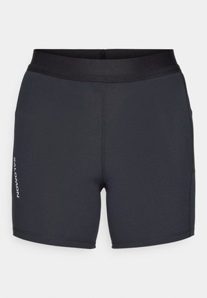 Salomon SENSE SHORT - Short running tights - deep black