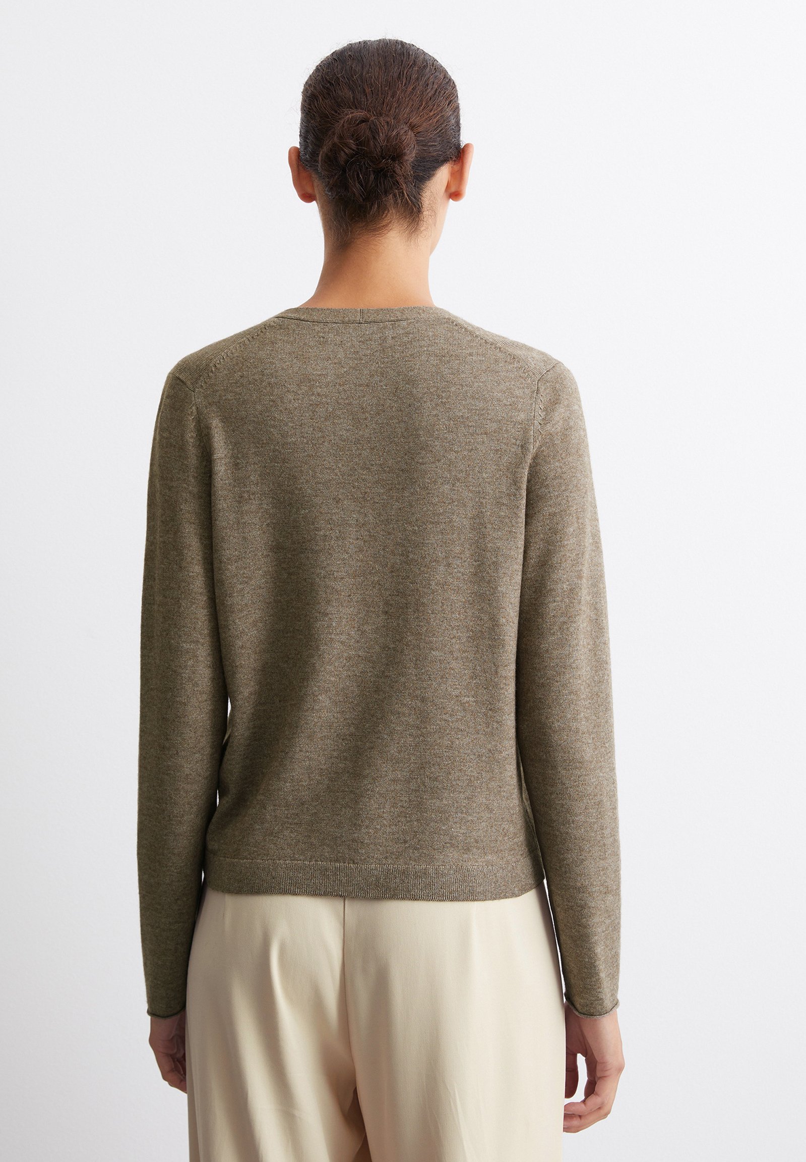 Marc O'Polo Cardigan - shaded brown melange/dark brown - Zalando