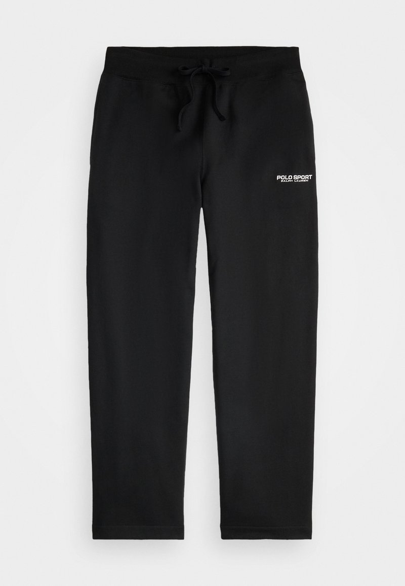 Zwarte joggingbroek van zacht katoen met een tailleband met trekkoord en een klein wit "POLO SPORT"-logo op het dijbeen.