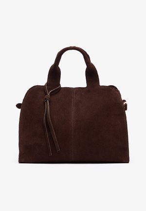 LEATHER - Handbag - chocolate brown