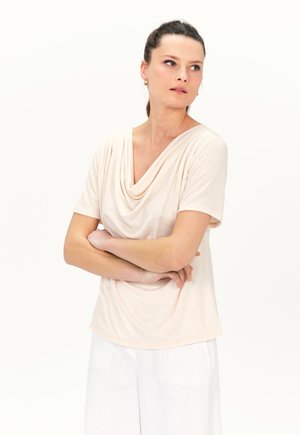 Caroll FRENCH BRAND FASHION ELEGANT MODERN  TULIPE - T-shirt basic - creme