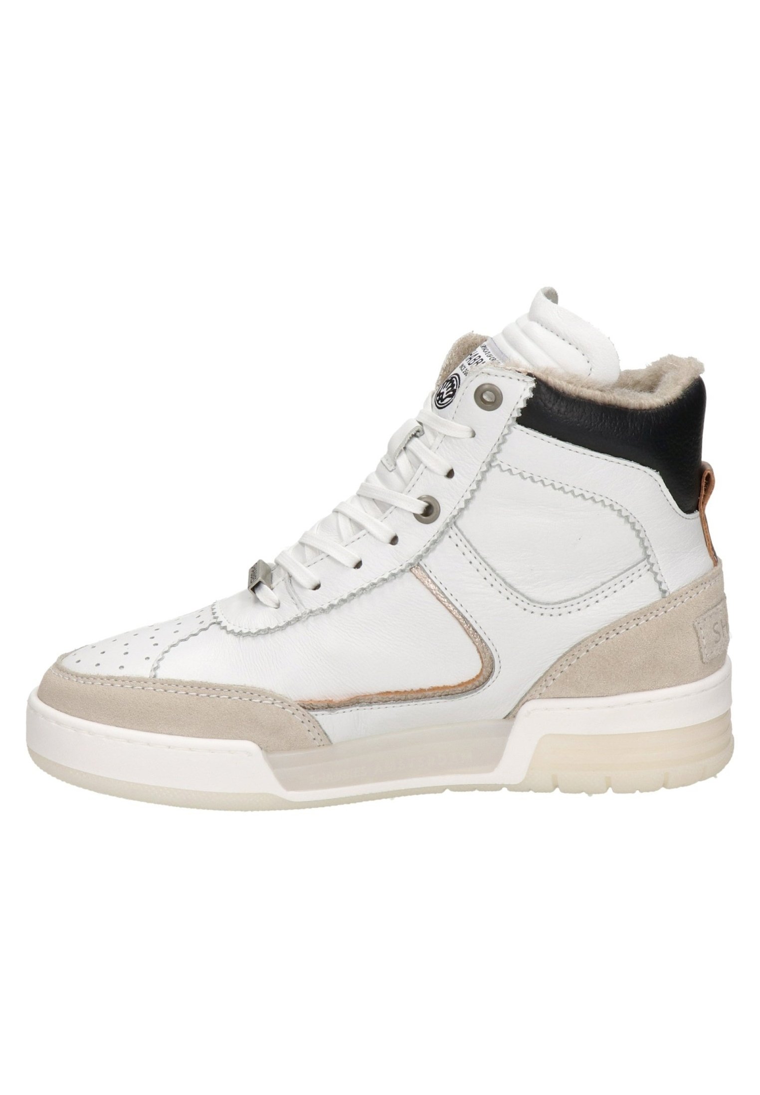 Shabbies Dames Sneakers Wit led/neopreen sneaker | Van den Assem