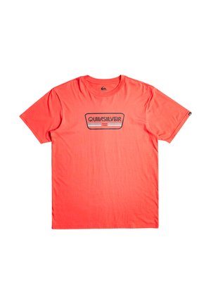 Quiksilver RANGE LIFE FRONT SS - Triko s potiskem - spiced coral