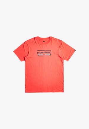 Quiksilver RANGE LIFE FRONT SS - Triko s potiskem - spiced coral