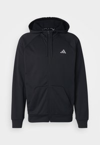 adidas Performance GAME & GO BIG LOGO 3 STRIPES FULL ZIP - Felpa con zip - black