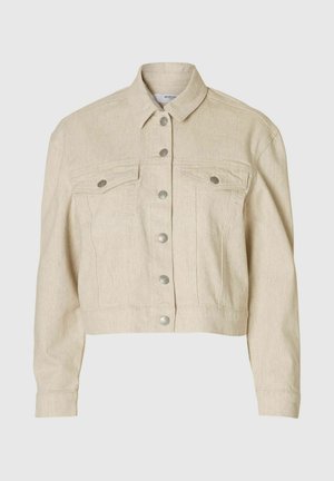 Selected, Denim Cropped - Denimová bunda - egret