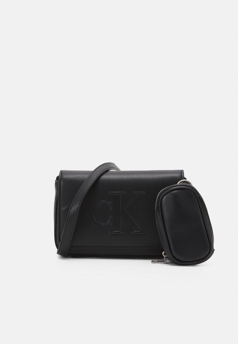Calvin Klein Jeans SCULPTED CROSSBODY CHAIN SET Across body bag black Zalando.co.uk