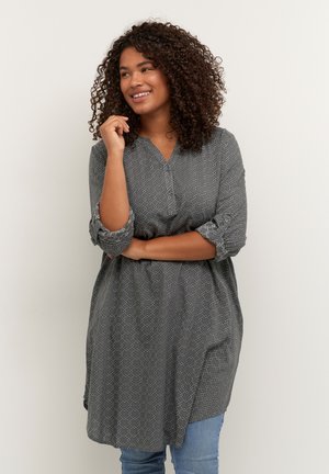 MILANA - Day dress - balsam green geometric print